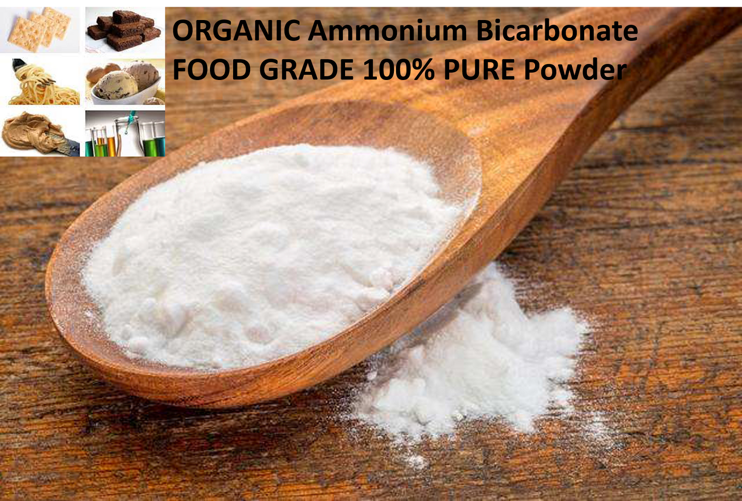 100GRAM ORGANIC Ammonium Bicarbonate Ammonia FOOD GRADE 100% PURE Powder Cookie Bakery